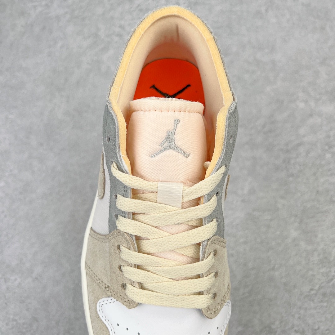 Air Jordan 1 Low AJ1 SE Craft White and Phantom 白灰 拼接 低筒 板鞋 休闲鞋 女鞋 男鞋 DN1635-100