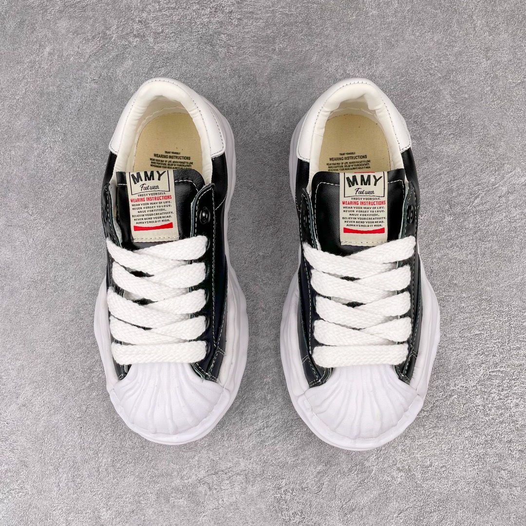MIHARA YASUHIRO Original MMY 三原康裕 黑色 皮面 低筒 溶胶鞋 帆布鞋 板鞋 休闲鞋 增高鞋 男鞋 女鞋 