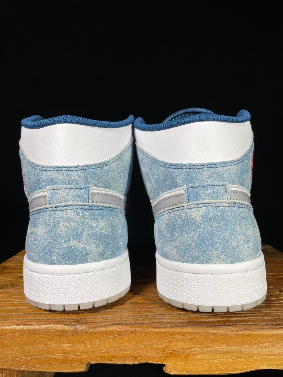 Air Jordan 1 Mid AJ1 SE 白蓝 水洗 篮球鞋 运动鞋 休闲鞋 男鞋  DN3706-401