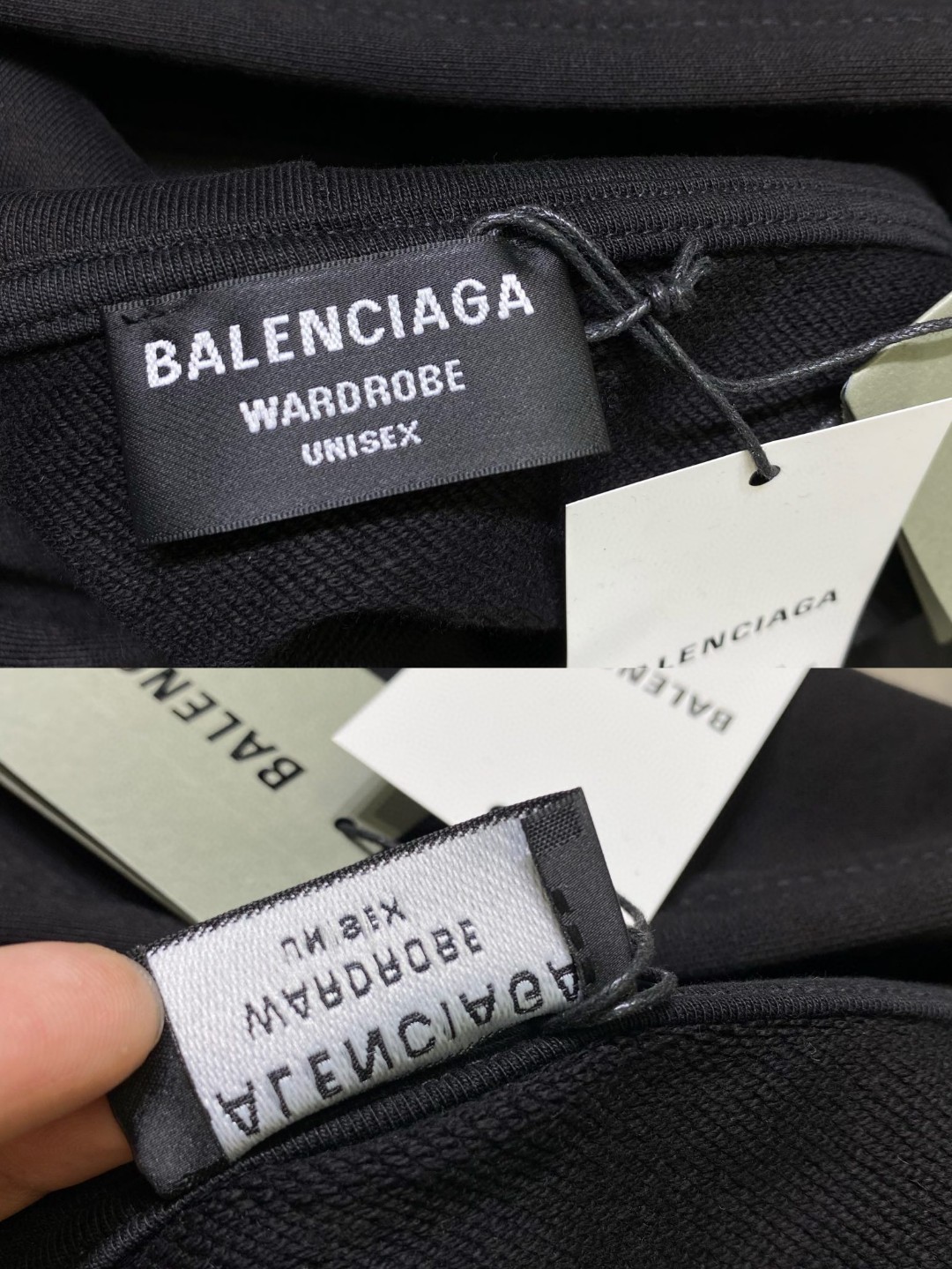 Balenciaga 巴黎世家 可乐 印花波浪 Logo 黑色 连帽卫衣 套头卫衣 长袖 秋冬 男女同款 