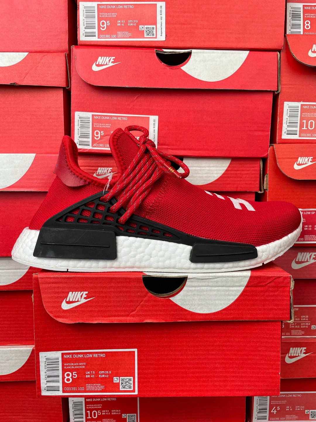 Pharrell Williams x adidas originals NMD HU Human Race Scarlet 菲董联名 红白 低筒 运动鞋 休闲鞋 男鞋女鞋 BB0616