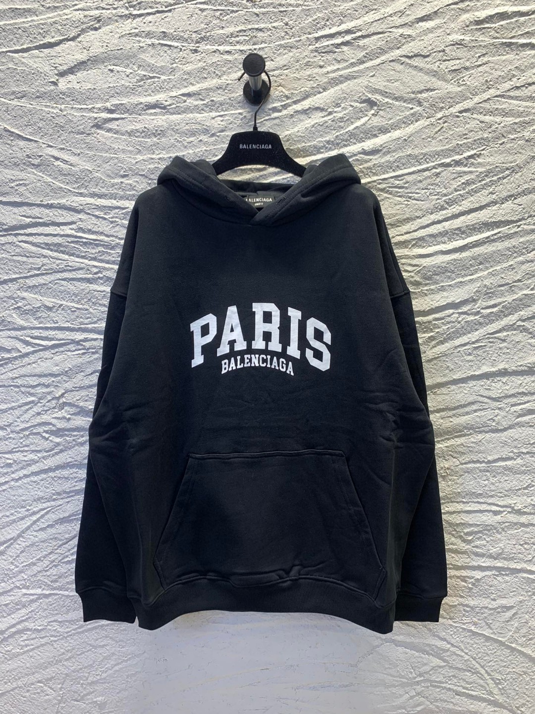 Balenciaga SS22 城市系列 纯色字母Logo 黑色 连帽卫衣 套头卫衣 长袖 秋冬 男女同款 