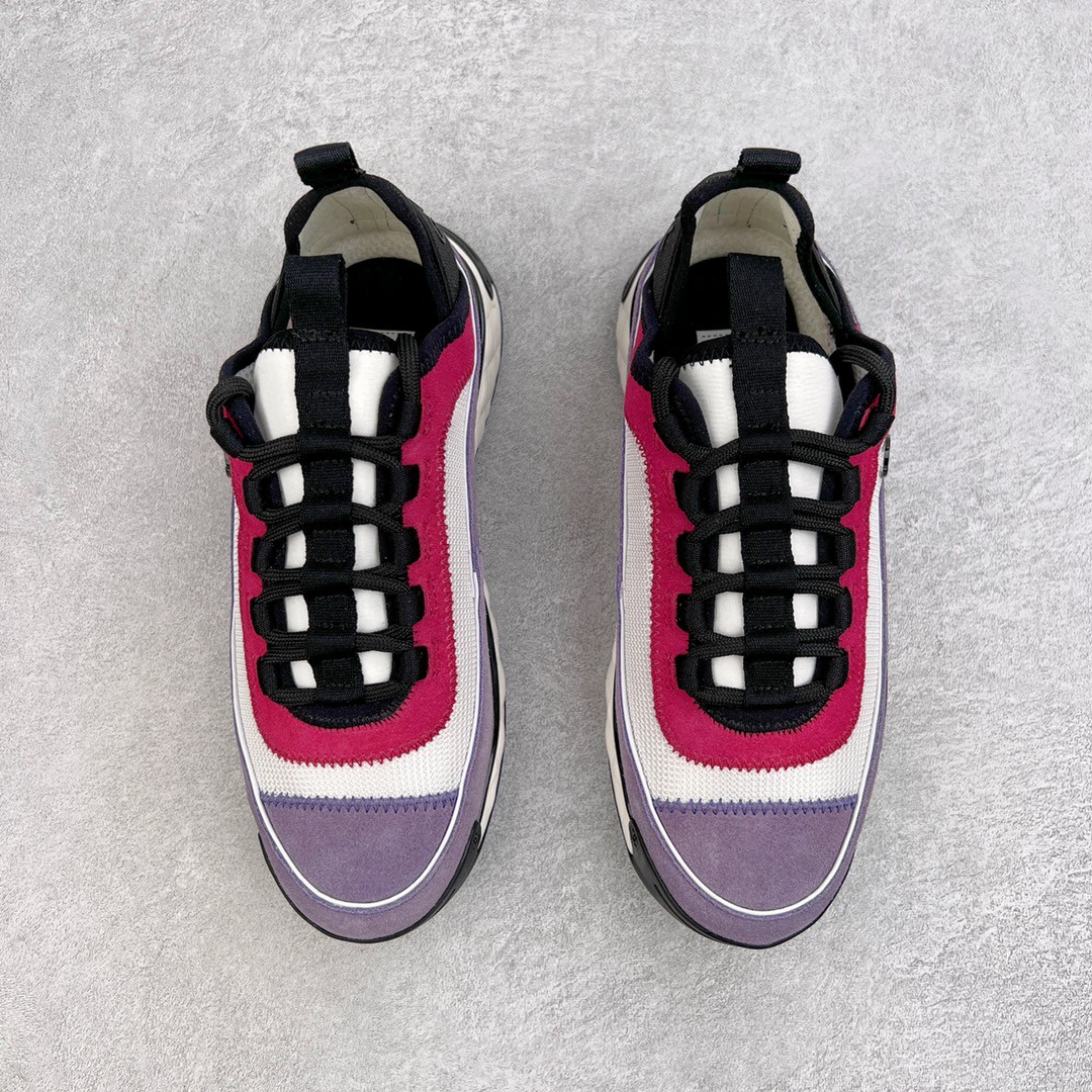 CHANEL 香奈儿 粉紫 绒面 小牛皮 低筒 运动鞋 休闲鞋 跑步鞋 女鞋