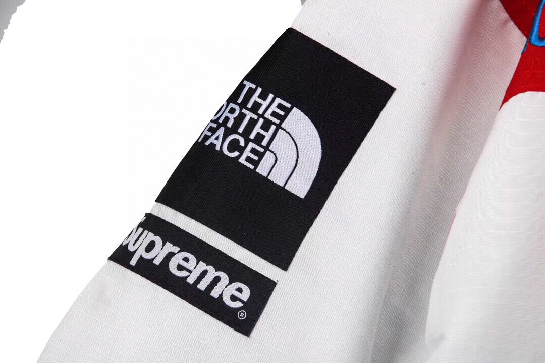 Supreme The North Face 18Fw Expedition   Jacket  聯名款 紅色 拼接 连帽冲锋衣 夾克 防水 防風 外套 男款 女款 SUP-FW18-1015
