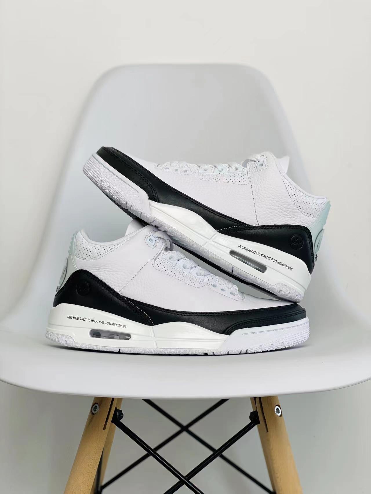 Fragment Design Air Jordan 3 Retro SP White 藤原浩 閃電 黑白 AJ 3 低筒 休闲鞋 篮球鞋 板鞋 男鞋 DA3595-100