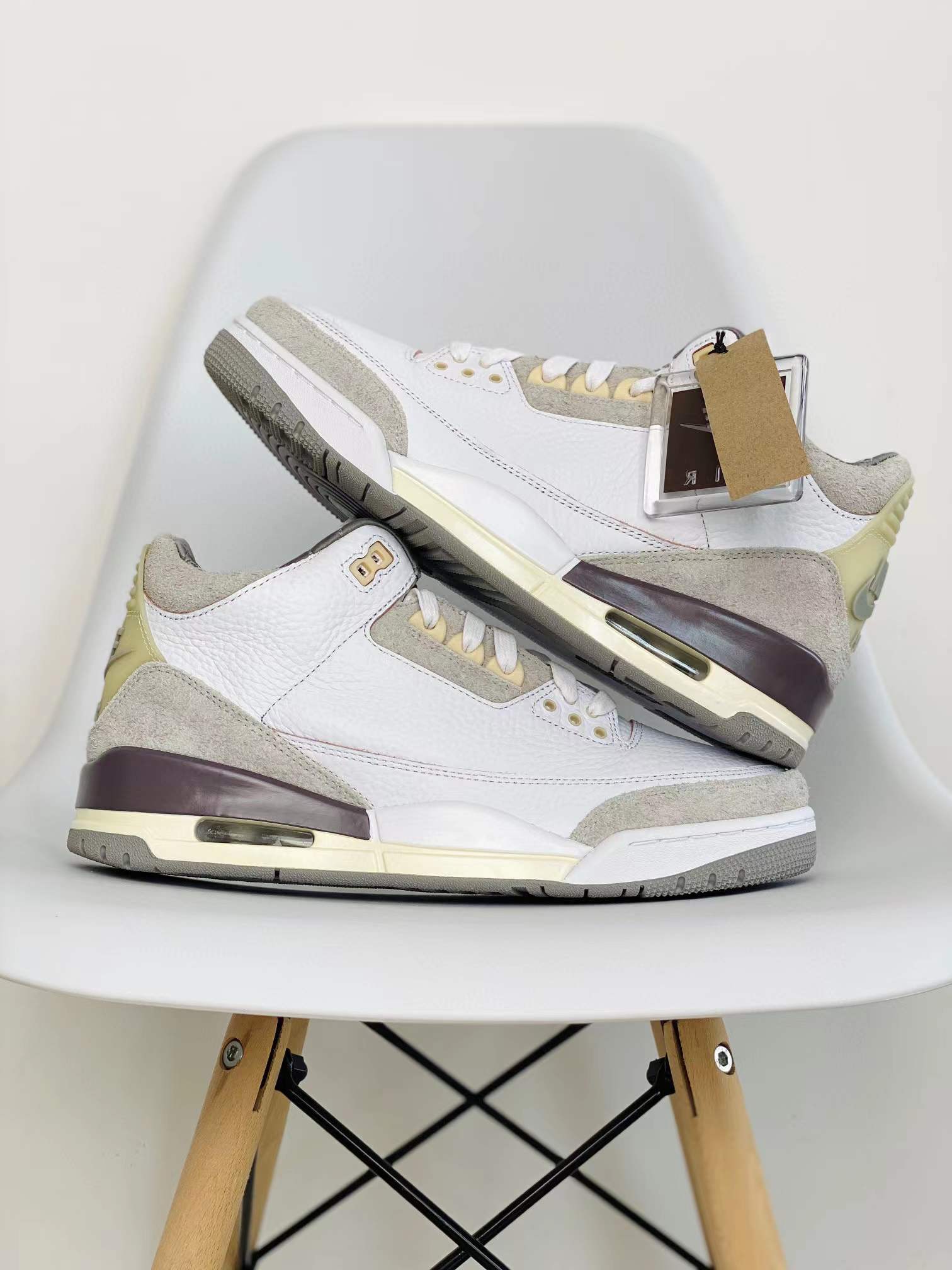 A Ma Maniere Air Jordan 3 Retro Medium Grey AJ 3 低筒 米白灰 休闲鞋 篮球鞋 板鞋 男鞋  DH3434-110