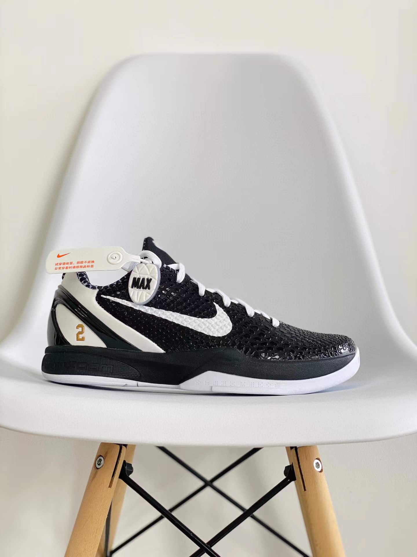 滅世純原 KOBE6 VI GIGI 科比 6 低筒 黑白 天使 紀念款 球鞋 籃球鞋 實戰鞋 前後氣墊 真碳板 男鞋 訂製