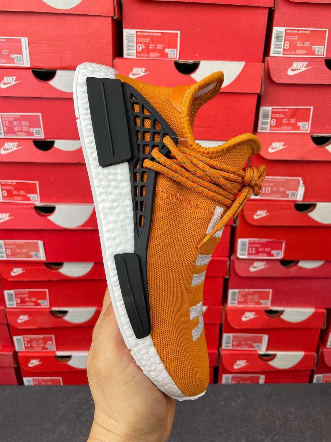 Pharrell Williams x adidas originals NMD HU Human Tangerine  菲董联名 橘黄色 低筒 运动鞋 休闲鞋 男鞋 女鞋 BB3070