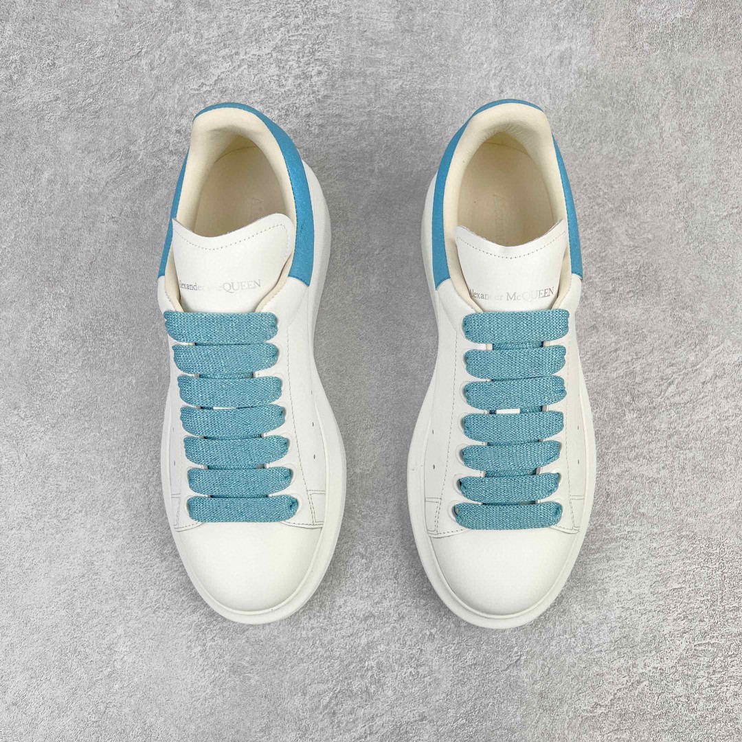 Alexander McQueen 麦昆 白色 蓝尾 低筒 板鞋 休闲鞋 厚底鞋 增高鞋 男鞋 女鞋 