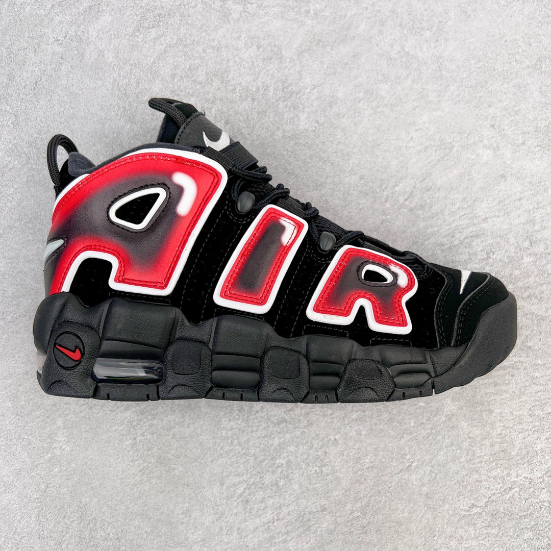 新版 Nike Air More Uptempo 皮蓬 大AIR 黑红 低筒 篮球鞋 男鞋 女鞋 415082-010