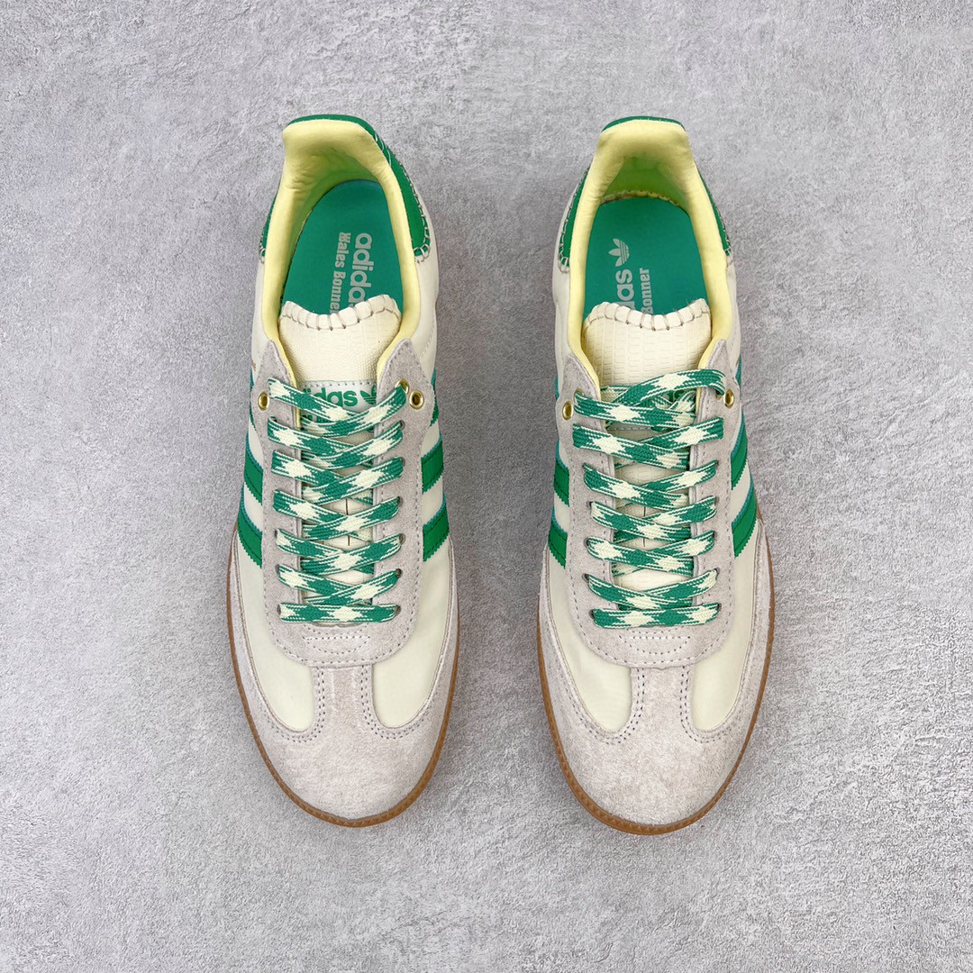  Wales Bonner x Adidas Originals Samba 米白绿 低筒 复古板鞋 休闲鞋 男鞋 女鞋 GY4344
