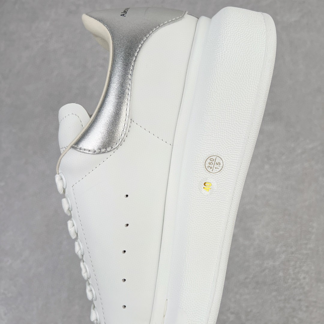 Alexander McQueen 麦昆 白色 银尾 低筒 板鞋 休闲鞋 厚底鞋 增高鞋 男鞋 女鞋 553770WHFBU9042