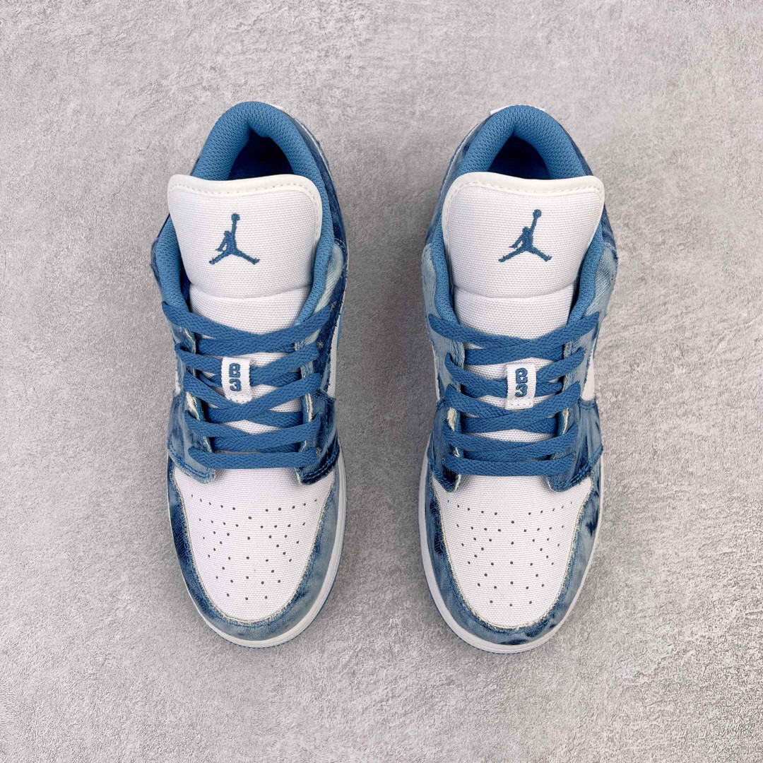 Air Jordan 1 Low GS AJ1 白蓝 水洗丹宁 低筒 复古 篮球鞋 板鞋 运动鞋 男鞋 女鞋 DM8947-100