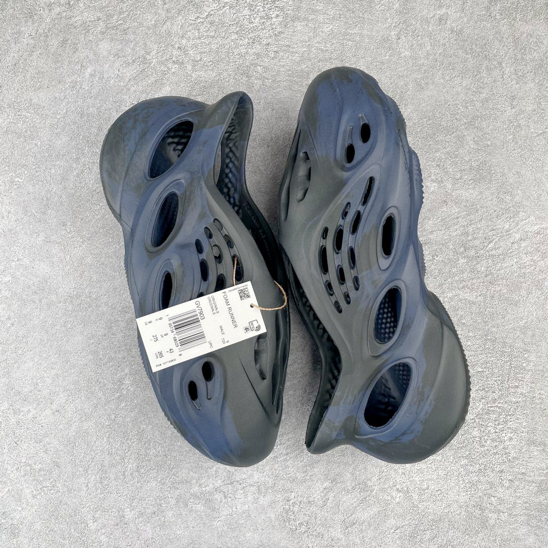 adidas originals Yeezy Foam Runner Mineral Blue 矿物蓝 午夜蓝 运动凉鞋 洞洞鞋 拖鞋 室内室外拖 男鞋 女鞋  GV7903