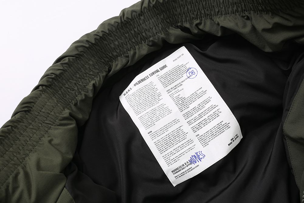 MADNESS QUILTED DOWN JACKET 羽绒服 军绿色 休闲 保暖 羽绒外套 长袖 冬季 男女同款