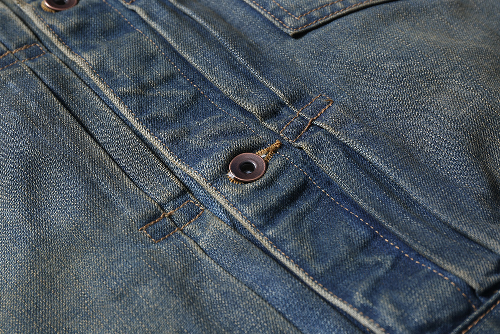 MADNESS JACKET 牛仔外套 蓝色 领口破坏水洗 日系 外套长袖 秋冬季 休闲 男女同款