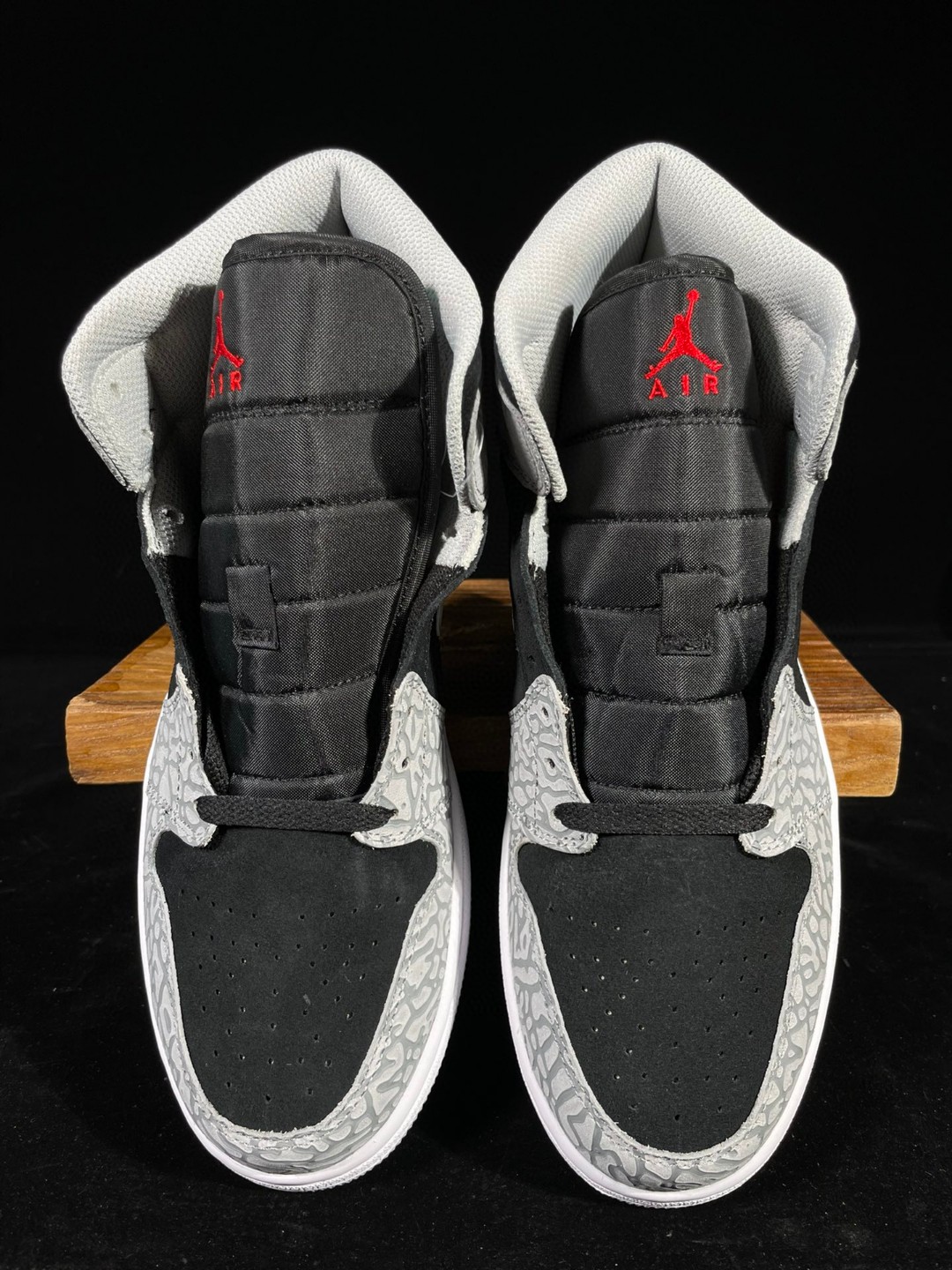 Air Jordan 1 Mid AJ1 SE Elephant Toe 黑灰 爆裂纹 大象 篮球鞋 运动鞋 休闲鞋 男鞋 女鞋 DM1200-016