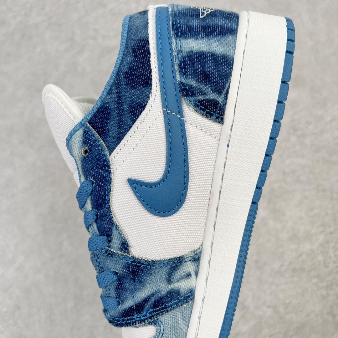 Air Jordan 1 Low GS AJ1 白蓝 水洗丹宁 低筒 复古 篮球鞋 板鞋 运动鞋 男鞋 女鞋 DM8947-100