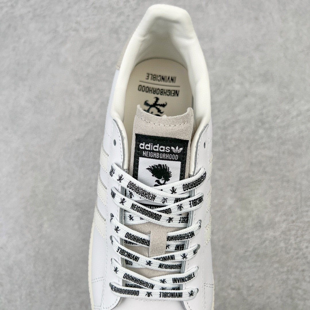 NEIGHBORHOOD x INVINCIBLE x Adidas Originals Campus 三方联名 白色 低筒 复古板鞋 休闲鞋 男鞋 女鞋 GX1847