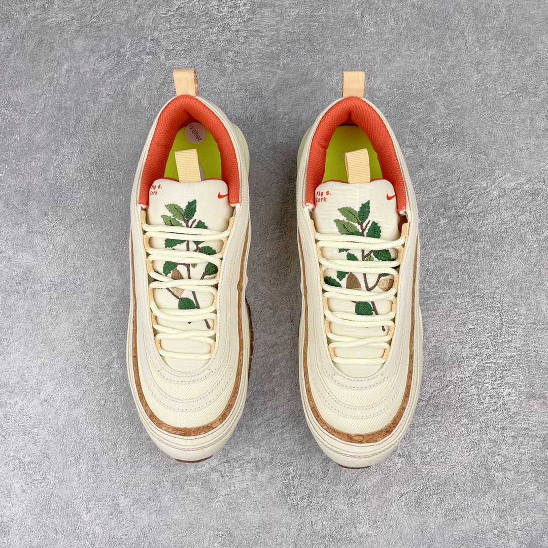 Air Max 97 Cork 米白 软木塞 植物刺绣 低筒 休闲鞋 板鞋 男鞋 女鞋 DC3986-100