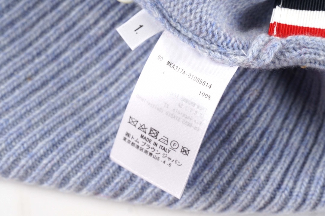 Thom Browne 21FW 四条纹单排扣羊毛衫 浅紫色 针织衫 开衫 毛衣 外套 长袖 男女同款 