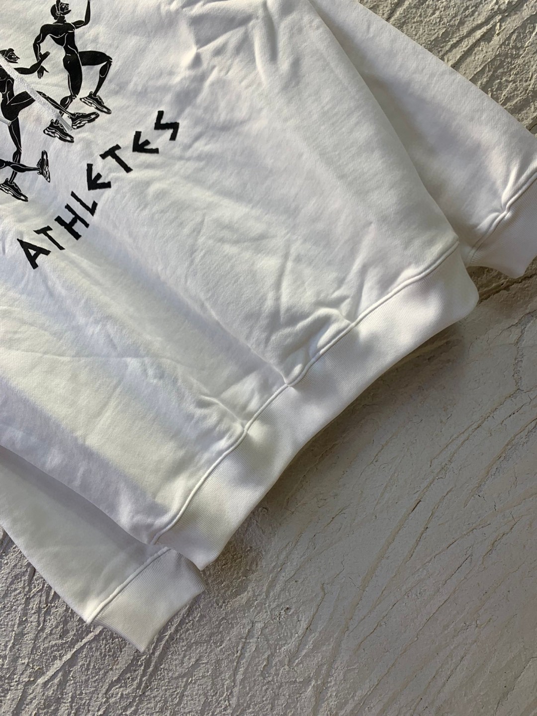 Balenciaga SS21 马拉松运动员 印花 白色 连帽卫衣 套头卫衣 长袖 秋冬 男女同款 641529TJVI71070