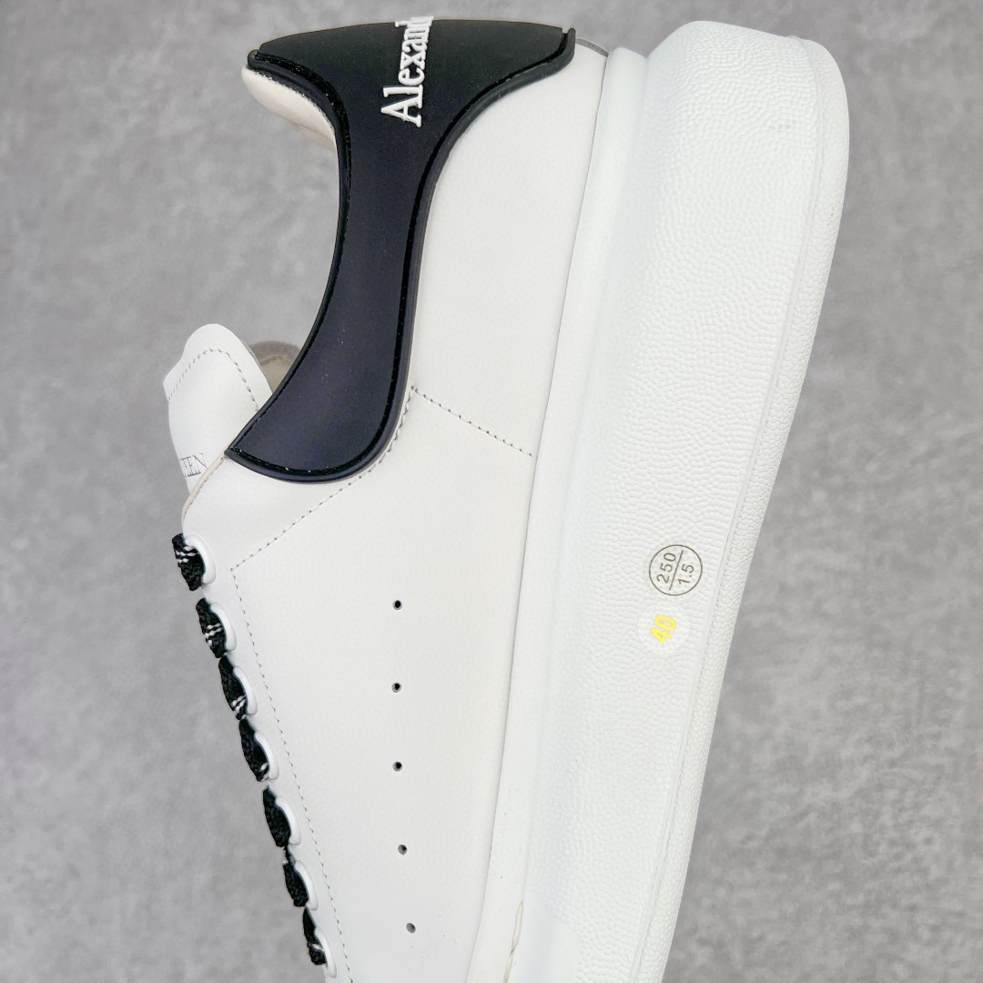 Alexander McQueen 麦昆 黑尾 白字 低筒 板鞋 休闲鞋 厚底鞋 增高鞋 男鞋 女鞋 625156WHXMT9034