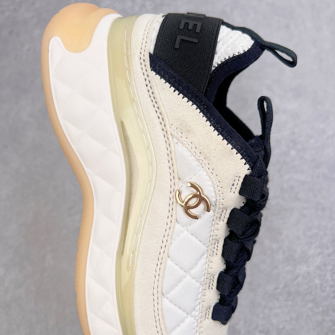 CHANEL 香奈儿 白色 金扣 小牛皮 低筒 运动鞋 休闲鞋 跑步鞋 女鞋 G38501 Y55619 K3543