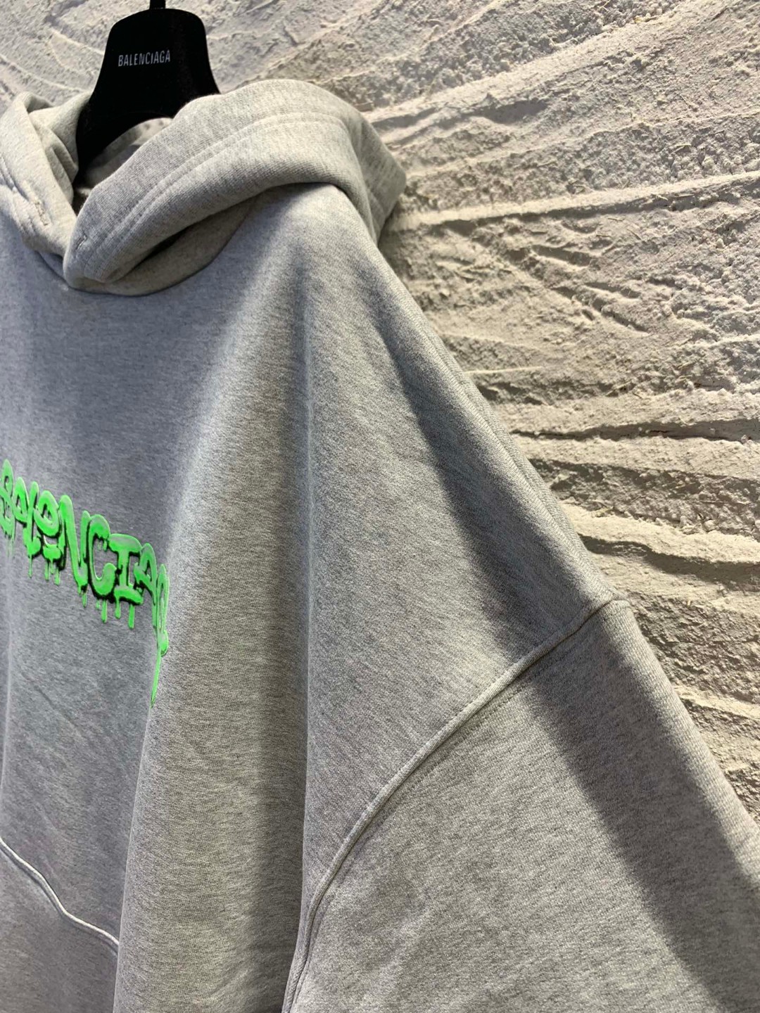 Balenciaga SS22 字母Logo 图案印花 灰色 连帽卫衣 套头卫衣 长袖 秋冬 男女同款 