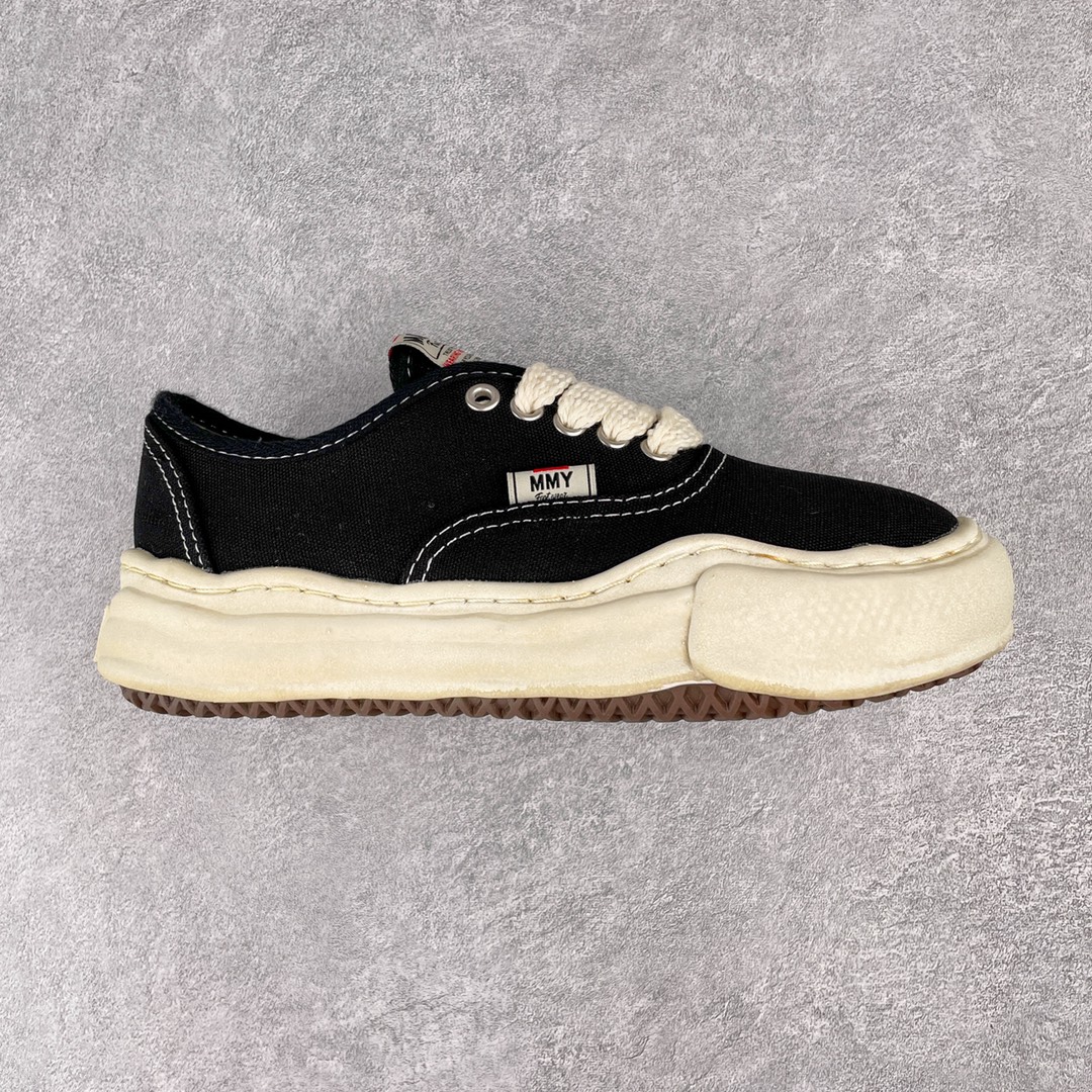 MIHARA YASUHIRO Original MMY 三原康裕 黑色 做旧 低筒 溶胶鞋 帆布鞋 板鞋 休闲鞋 增高鞋 男鞋 女鞋 A07FW719