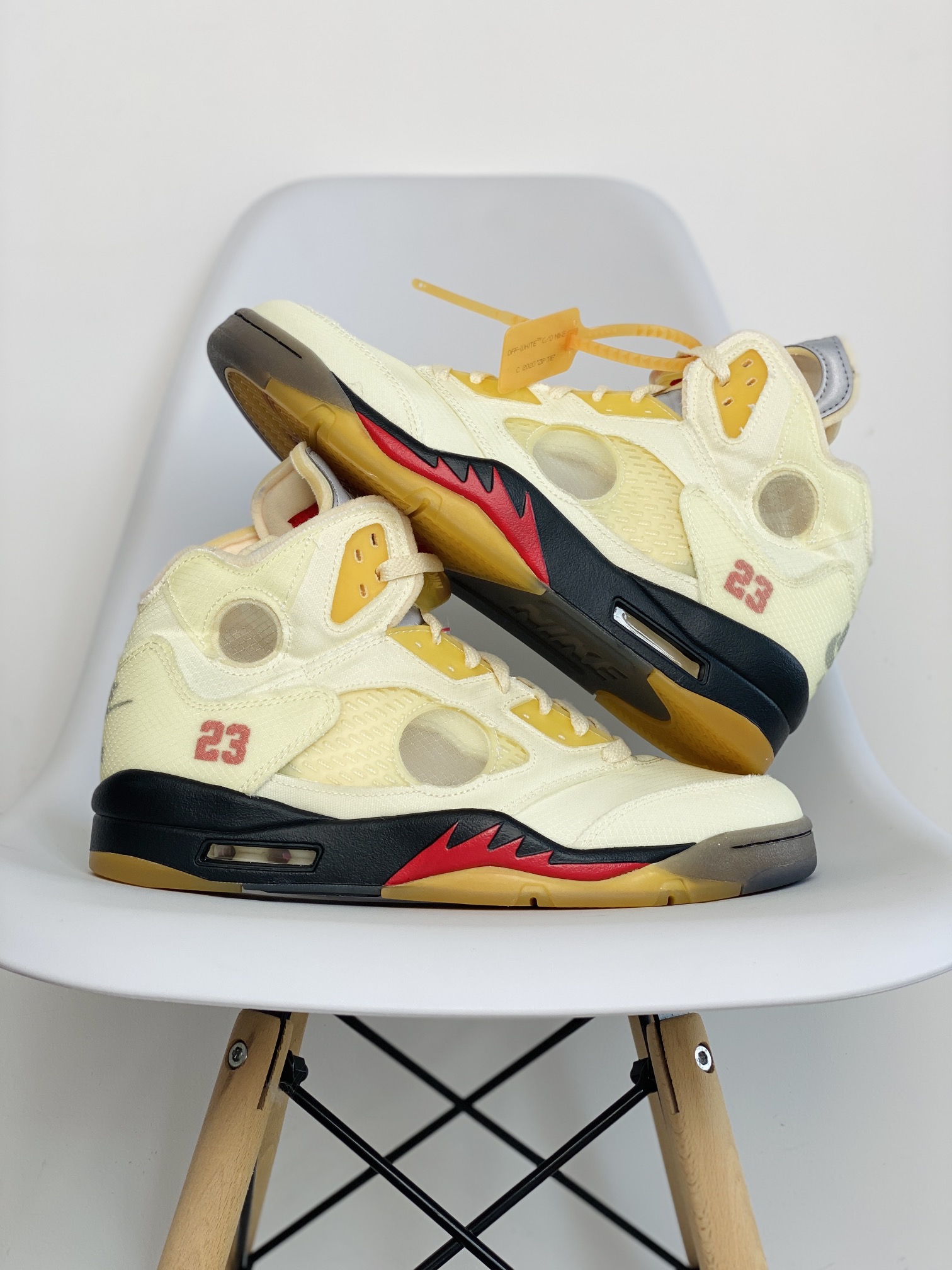 OFF-White Air Jordan 5 Retro Sail 白蝉翼  高筒 男鞋 休闲鞋 板鞋 篮球鞋 DH8565-100