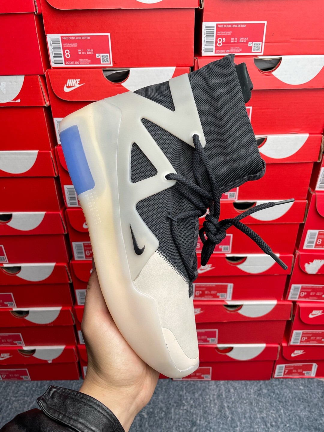 Nike Air Fear of God 1 String FOG 黑白灰 高筒 篮球鞋 球鞋 实战鞋 运动鞋 AR4237-902