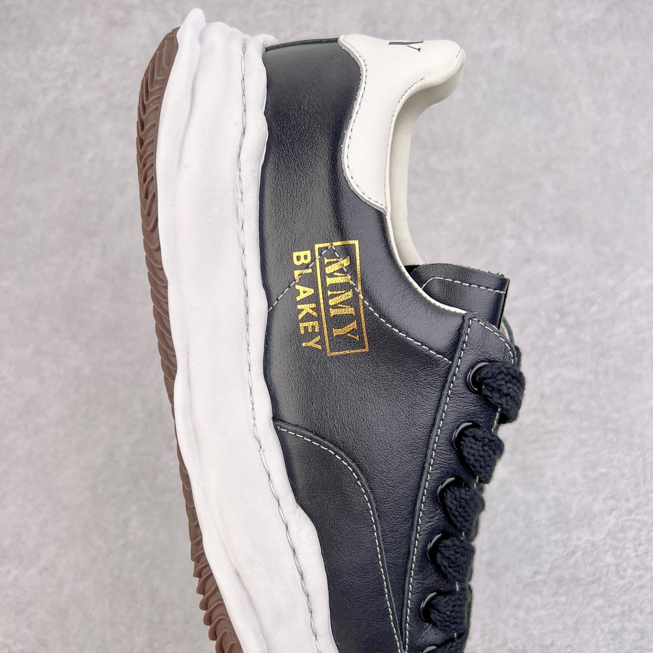 MIHARA YASUHIRO Original MMY 三原康裕 黑色 皮面 水洗做旧 低筒 溶胶鞋 帆布鞋 板鞋 休闲鞋 增高鞋 男鞋 女鞋 