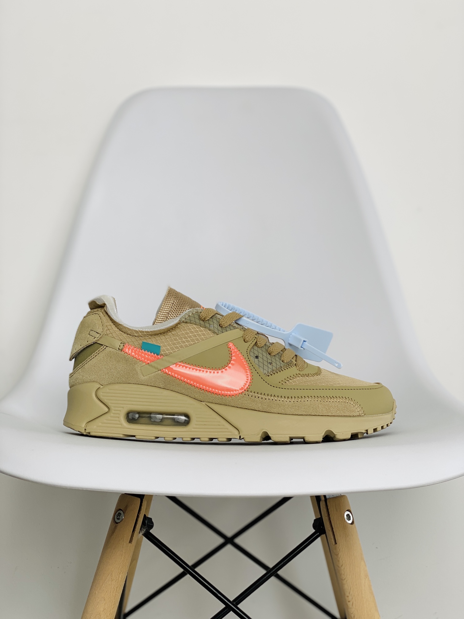 OFF-WHITE Air Max 90 THE TEN 沙漠黄 联名 低筒 气垫缓震复古 跑鞋 休闲鞋 板鞋 男鞋 女鞋 AA7293-200