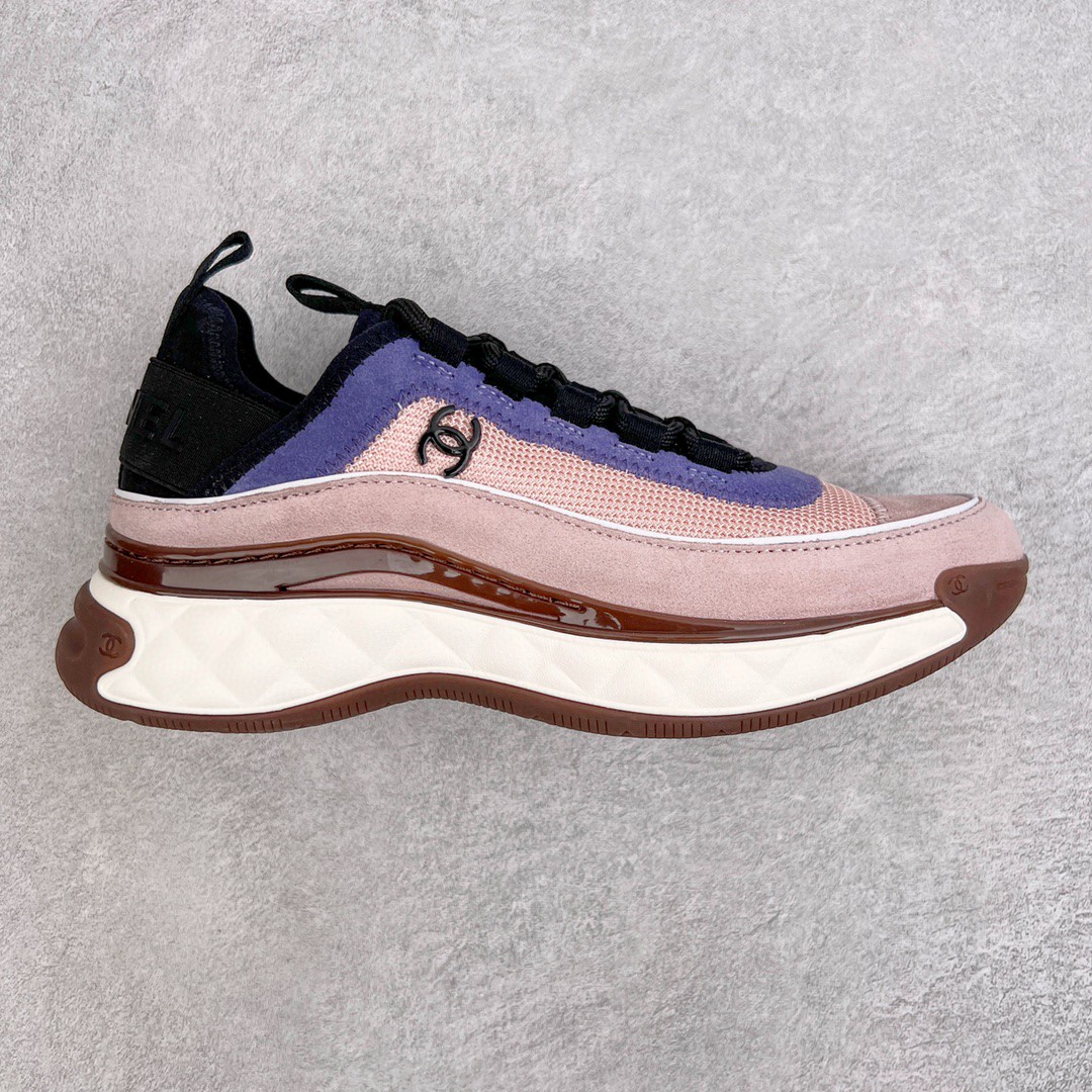 CHANEL 香奈儿 淡粉色 绒面 小牛皮 低筒 运动鞋 休闲鞋 跑步鞋 女鞋