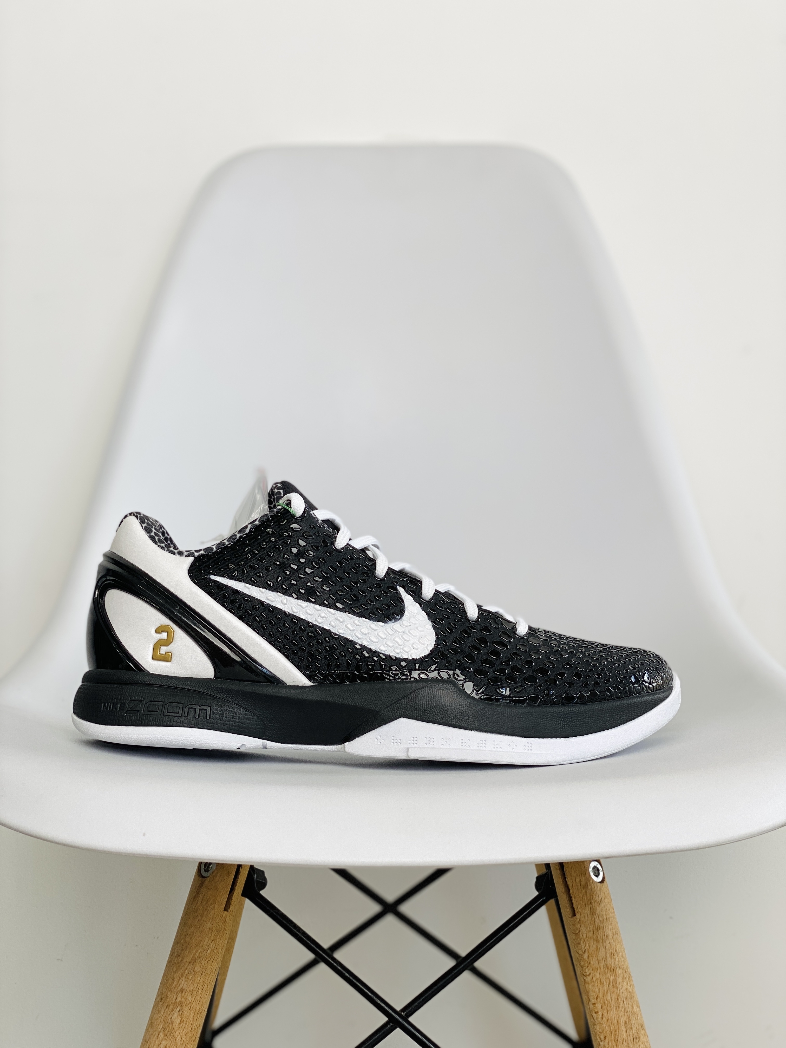 S2外贸 KOBE6 Mambacita Sweet 16 GIGI  低筒  前掌氣墊 黑白 天使 紀念款 科比 6  球鞋 籃球鞋 實戰鞋 真碳板 男鞋 CW2190-002