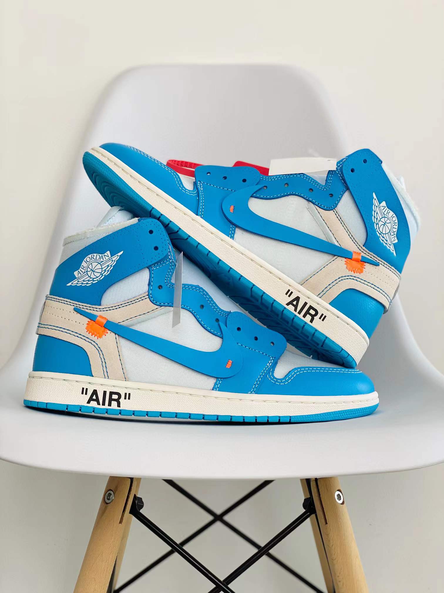 OFF-White Air Jordan 1 AJ1 Retro OG UNC 北卡藍 聯名 篮球鞋 高筒 休闲鞋 男鞋 板鞋 AQ0818-148