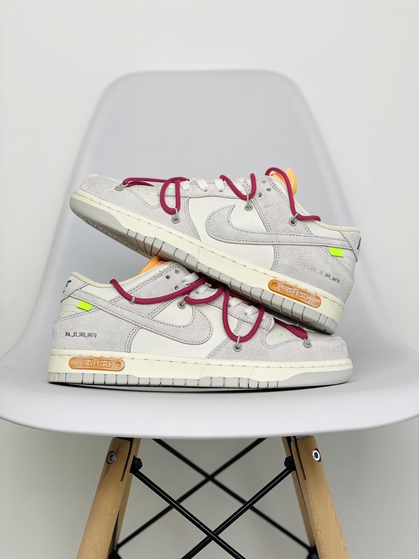 NO.35 Off-White Duunk  Low THE 50-35 灰白 麂皮 低筒 板鞋 休闲鞋 滑板鞋 男鞋 女鞋 DJ0950-114