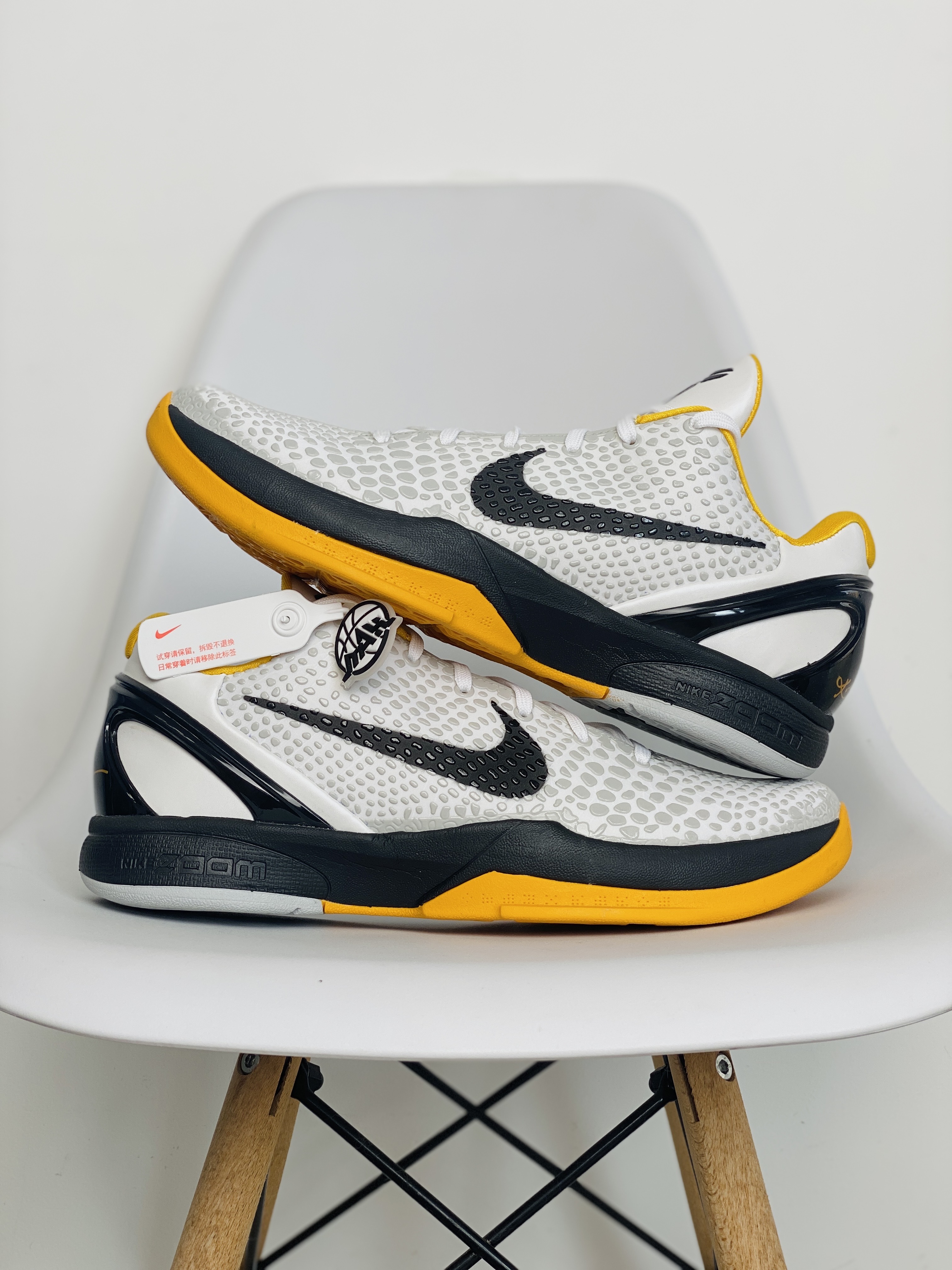 滅世純原 KOBE6 White Del Sol  季後賽 2021復刻 科比 6 低筒 球鞋 籃球鞋 實戰鞋 前後氣墊 真碳板 男鞋 CW2190-100