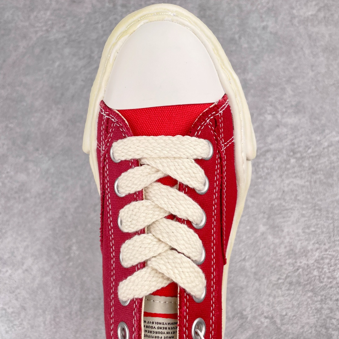 MIHARA YASUHIRO Original MMY 三原康裕 复古红色 拼接 低筒 溶胶鞋 帆布鞋 板鞋 休闲鞋 增高鞋 男鞋 女鞋 