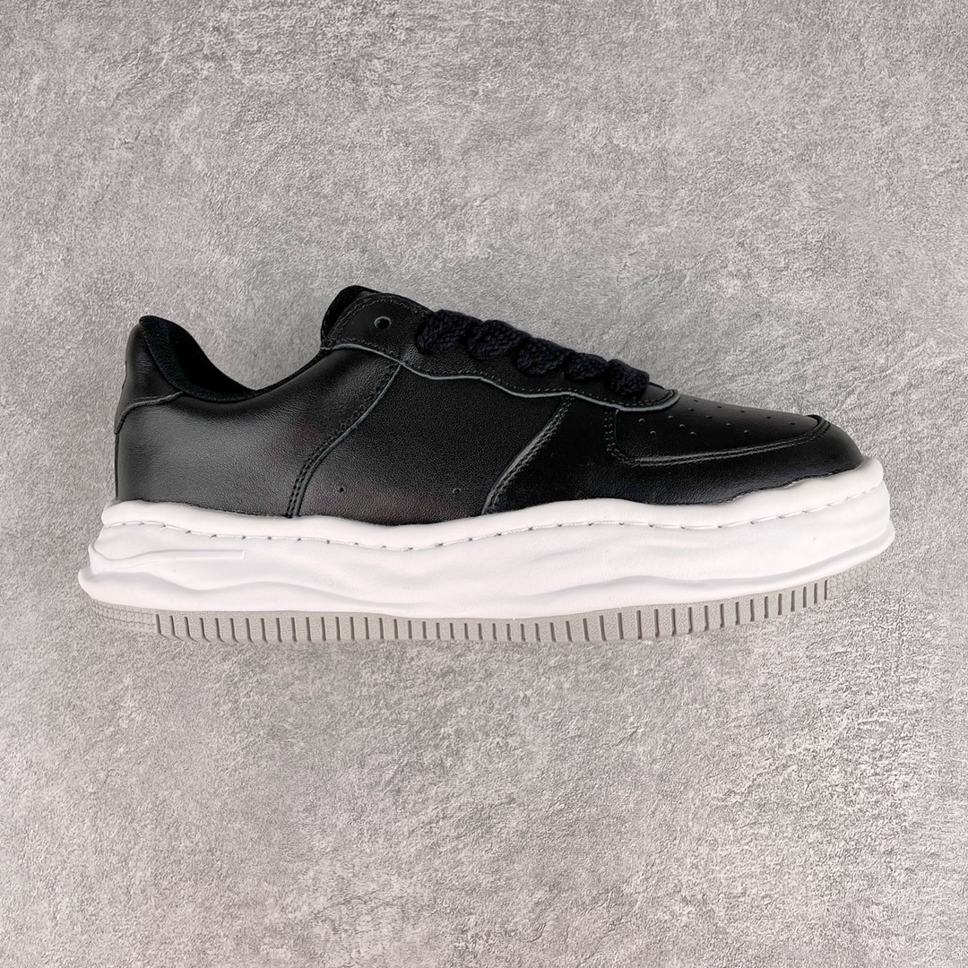 MIHARA YASUHIRO Original MMY 三原康裕 黑色 皮面 低筒 溶胶鞋 帆布鞋 板鞋 休闲鞋 增高鞋 男鞋 女鞋 A07FW702