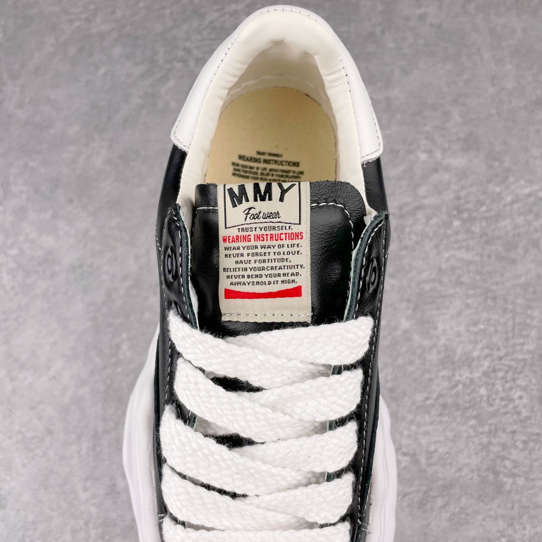 MIHARA YASUHIRO Original MMY 三原康裕 黑色 皮面 低筒 溶胶鞋 帆布鞋 板鞋 休闲鞋 增高鞋 男鞋 女鞋 