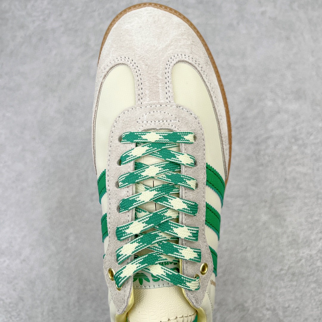  Wales Bonner x Adidas Originals Samba 米白绿 低筒 复古板鞋 休闲鞋 男鞋 女鞋 GY4344