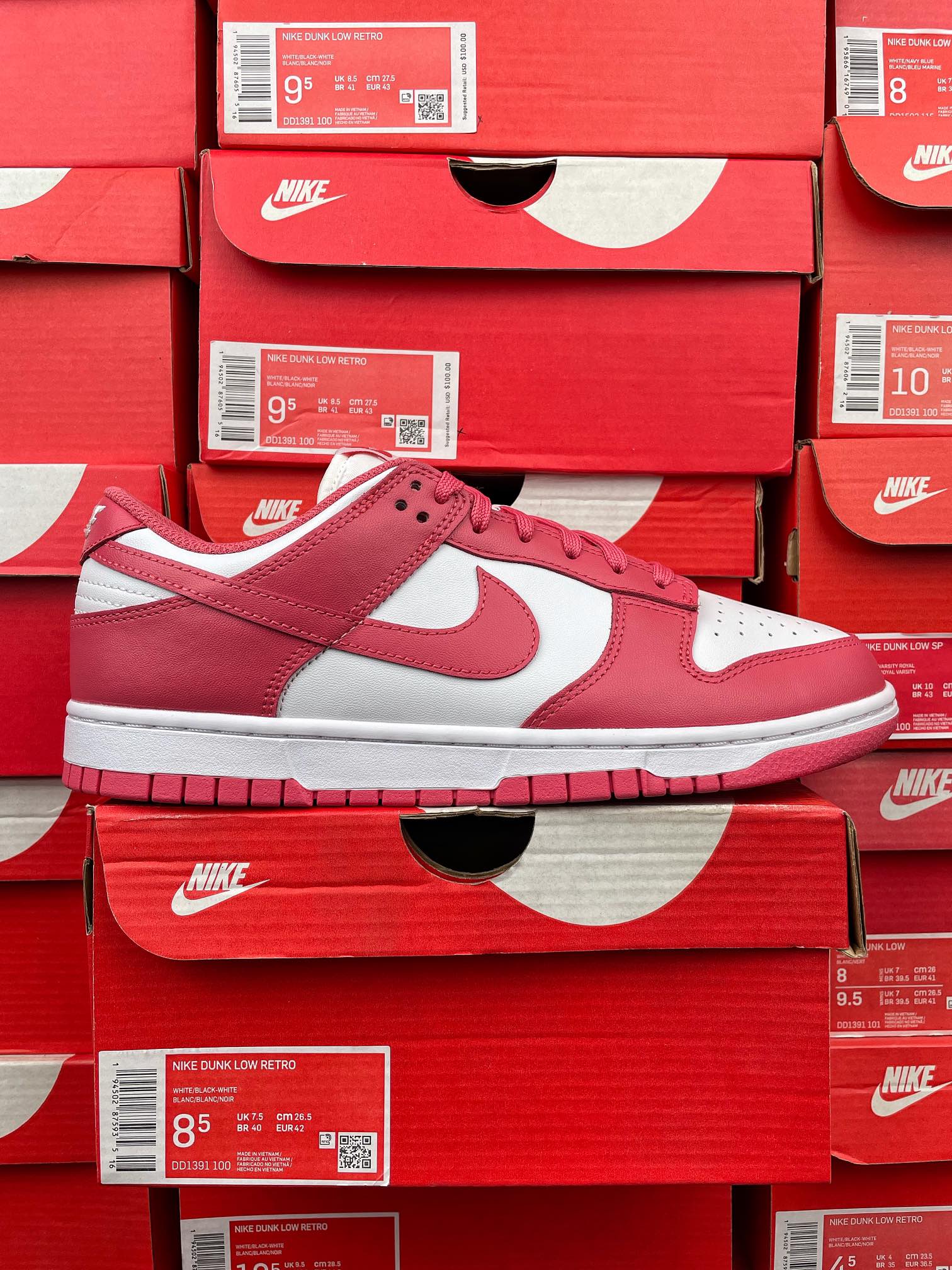 dunk Low 玫紅  低筒 复古板鞋 休闲鞋 女鞋   DD1503-111