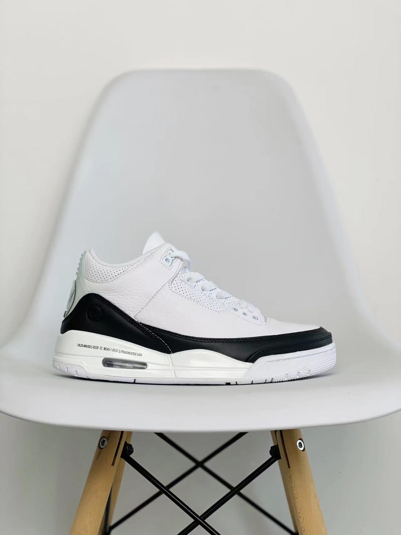 Fragment Design Air Jordan 3 Retro SP White 藤原浩 閃電 黑白 AJ 3 低筒 休闲鞋 篮球鞋 板鞋 男鞋 DA3595-100