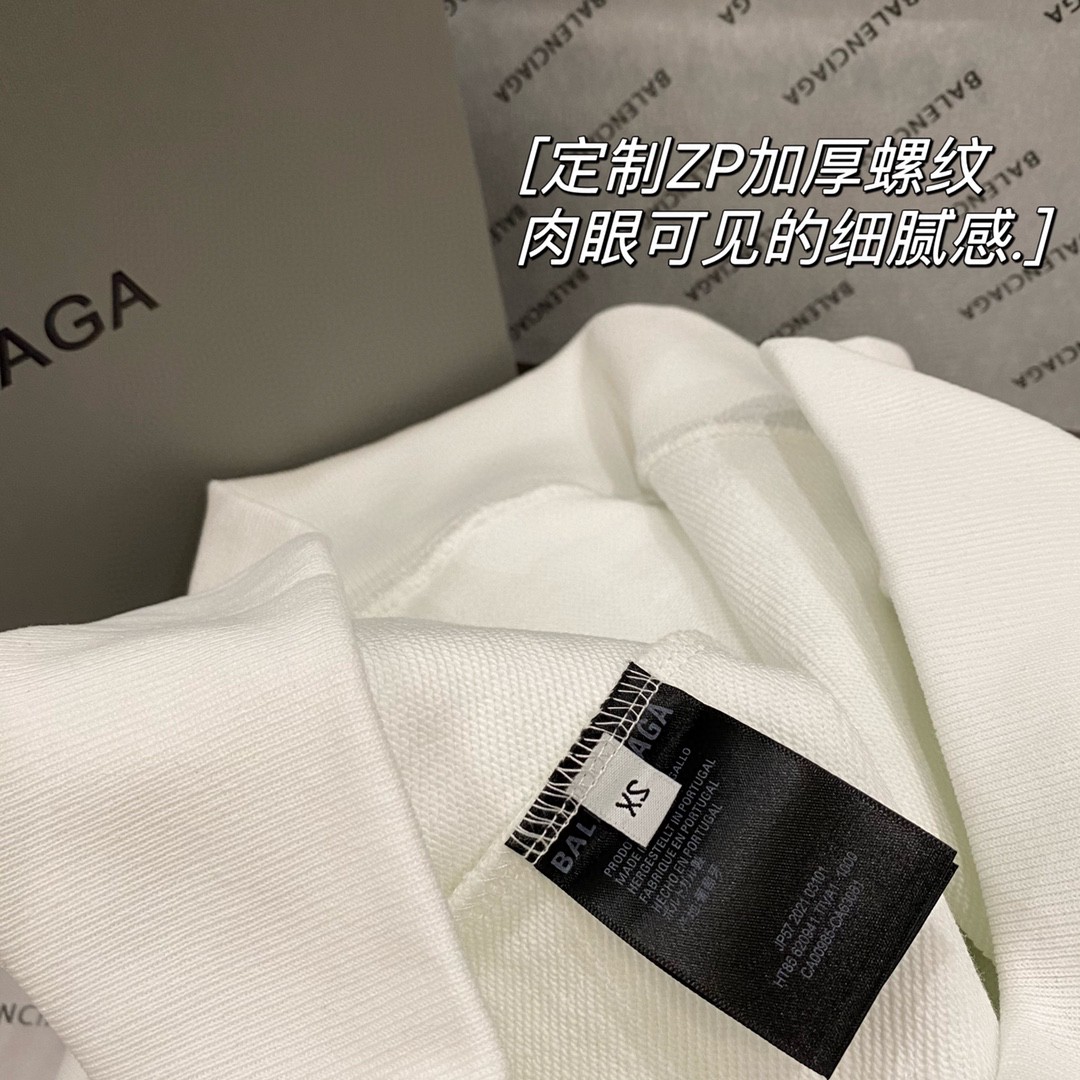 Balenciaga Political Campaign 巴黎世家 可乐 波浪 Logo 白色 连帽卫衣 套头卫衣 长袖 秋冬 男女同款 600583TIV539040