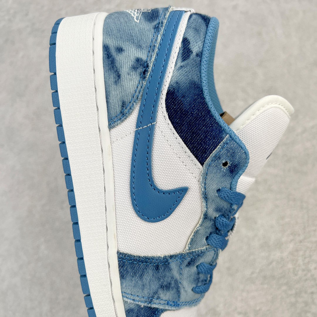 Air Jordan 1 Low GS AJ1 白蓝 水洗丹宁 低筒 复古 篮球鞋 板鞋 运动鞋 男鞋 女鞋 DM8947-100