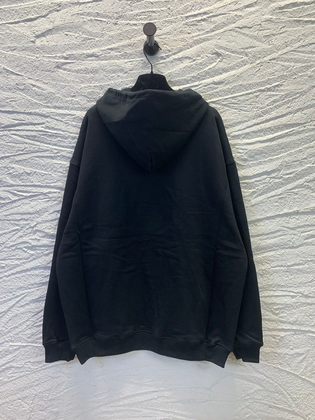 Balenciaga Bb Pixel 字母Logo 黑色 连帽卫衣 套头卫衣 长袖 秋冬 男女同款 578135TKVI81070