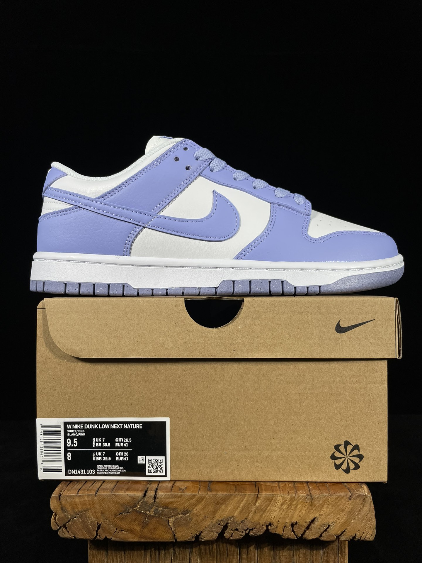 女款 Dunk Low Next Nature "Lilac"  浅白紫  低筒 复古板鞋 休闲鞋 男鞋 女鞋  DN1431-103