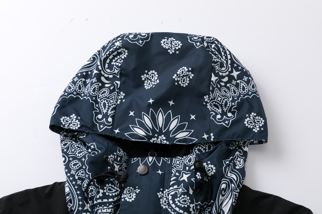 Supreme The North Face 14FW Bandana Mountain Jacket  Navy  聯名款 海軍藍 變形蟲 腰果花 连帽冲锋衣 夾克 防水 防風 外套 男款 女款 SUP-FW14-636